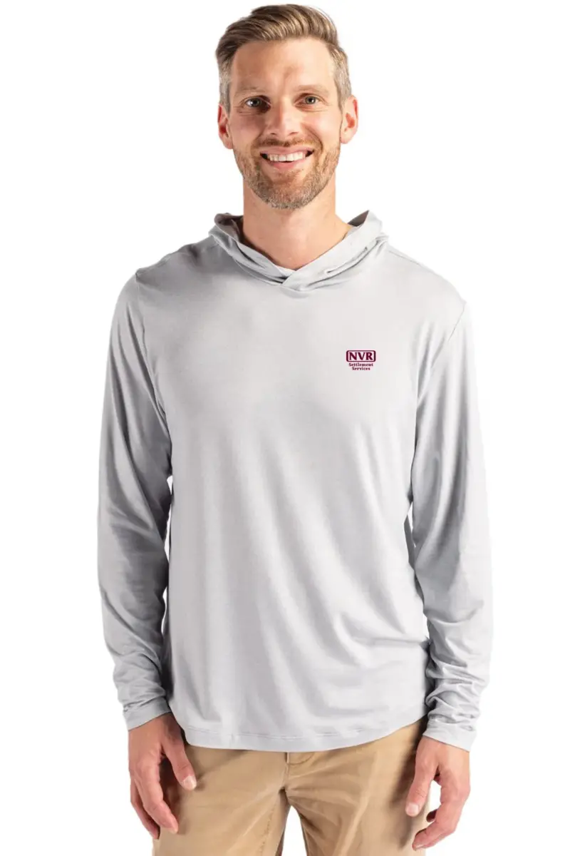 NVR Settlement Services - Cutter & Buck Coastline Epic Comfort Eco Recycled Mens Hooded Shirt