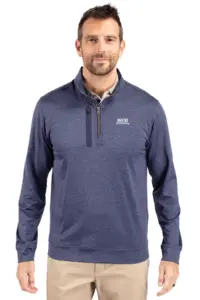 NVR Manufacturing - Cutter & Buck Stealth Heathered Quarter Zip Mens Pullover