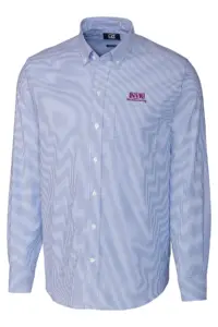 NVR Manufacturing - Cutter & Buck Stretch Oxford Stripe Mens Long Sleeve Dress Shirt