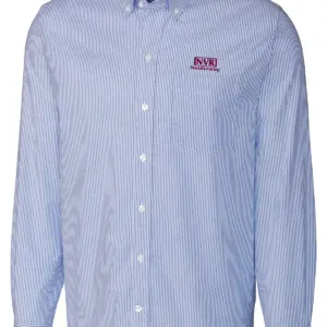 NVR Manufacturing - Cutter & Buck Stretch Oxford Stripe Mens Long Sleeve Dress Shirt