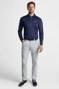 Heartland Homes - Peter Millar Men's Solid Performance Long-Sleeve Jersey Polo