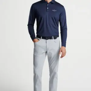 Heartland Homes - Peter Millar Men's Solid Performance Long-Sleeve Jersey Polo