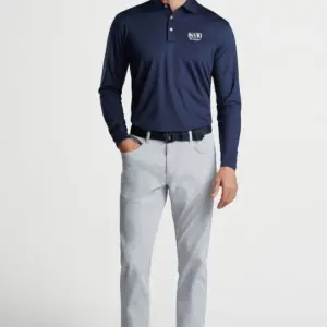 NVR Mortgage - Peter Millar Men's Solid Performance Long-Sleeve Jersey Polo