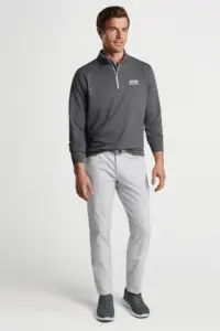 NVR Manufacturing - Peter Millar Men's Perth Mini-Stripe Stretch Loop Terry Quarter-Zip