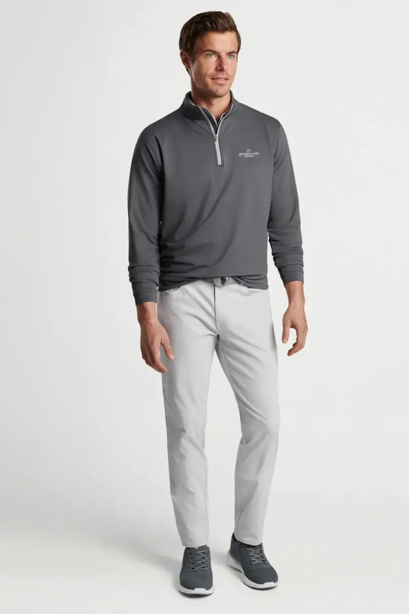 Heartland Homes - Peter Millar Men's Perth Mini-Stripe Stretch Loop Terry Quarter-Zip