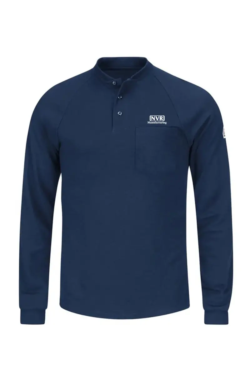 NVR Manufacturing - Bulwark® Men's 6.5Oz Long Sleeve Ct2 Henley Shirt