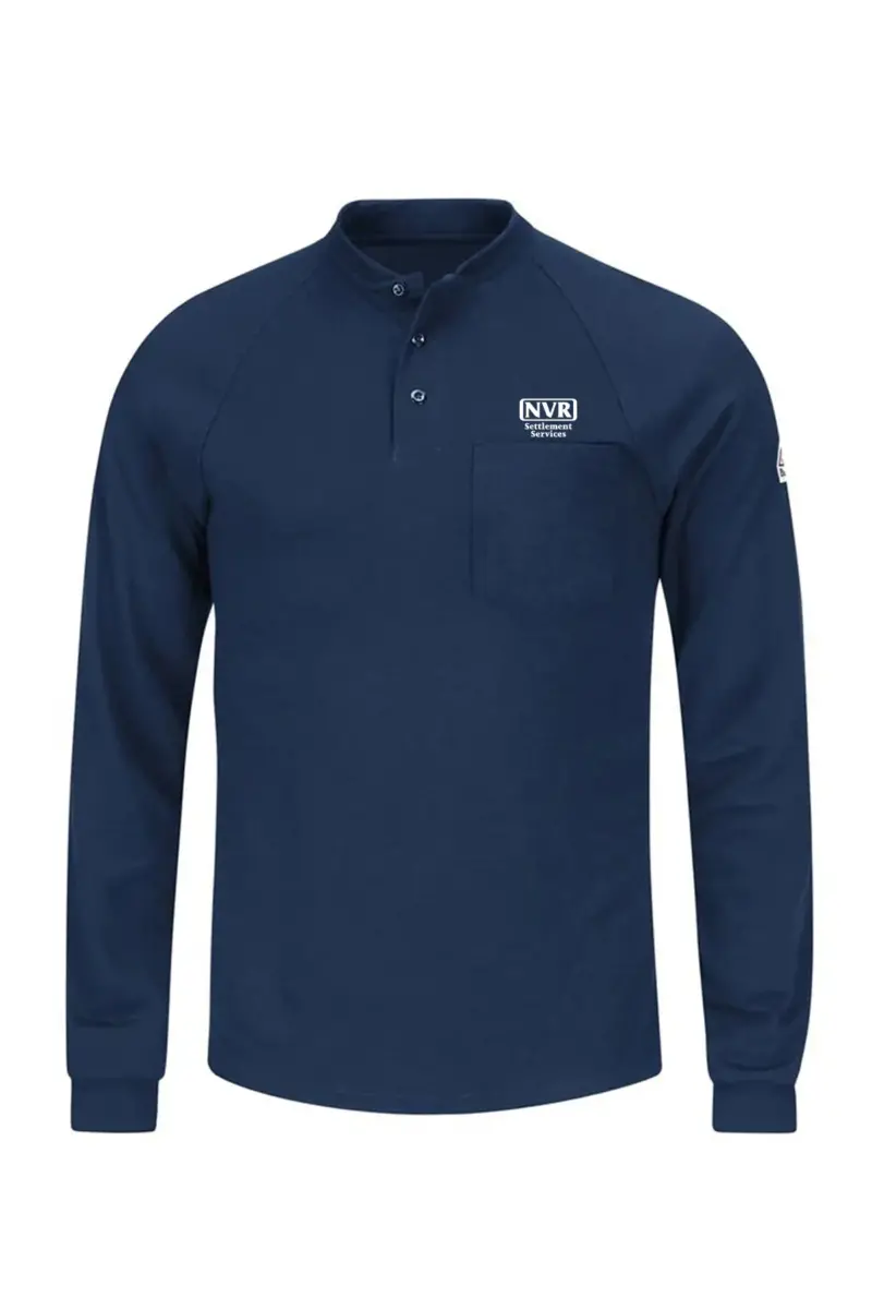 NVR Settlement Services - Bulwark® Men's 6.5Oz Long Sleeve Ct2 Henley Shirt