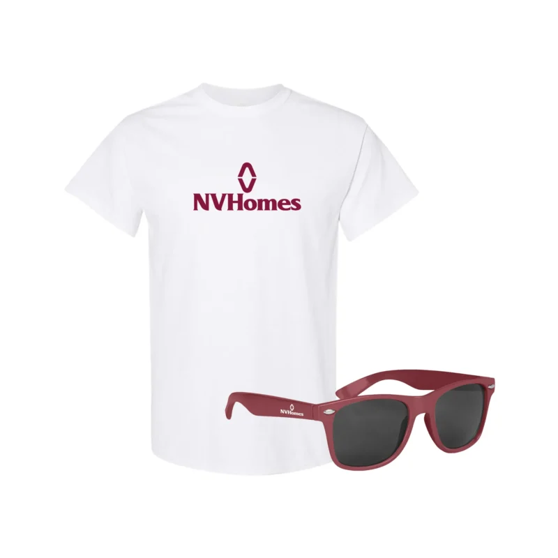 Gildan T-Shirt And Sunglasses Combo Set With Custom Box