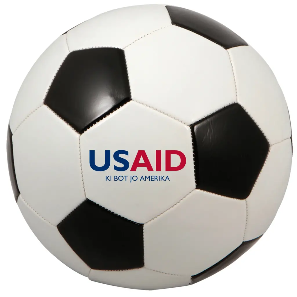 USAID Acholi - Regulation Size Black & White Soccer Ball