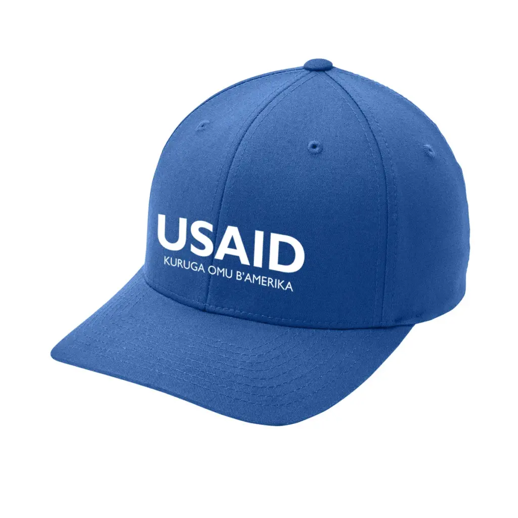 USAID Runyankole - Embroidered Port Authority Flexfit Cotton Twill Cap (Min 12 Pcs)