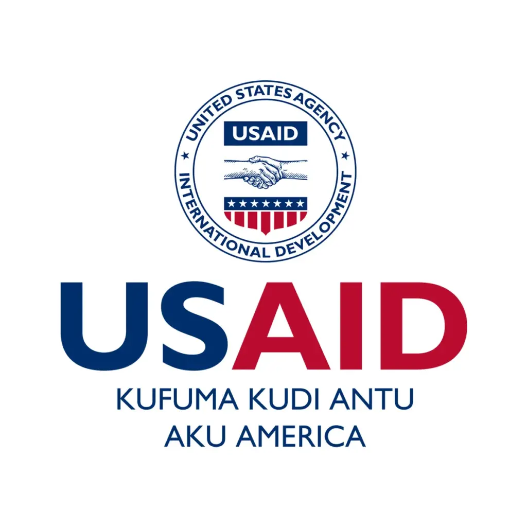 USAID Lunda Decal on White Vinyl Material - (5"x5"). Full Color.