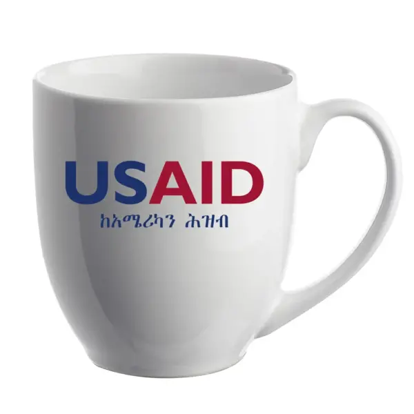 USAID Amharic - 16 Oz. Bistro Glossy Coffee Mug