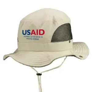 USAID Wolof - Embroidered Pintano Bucket Hat with Mesh Sides (Min 12 pcs)