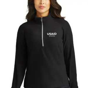 USAID Soninke Port Authority Ladies Microfleece 1/2-Zip Pullover Sweater