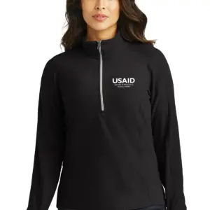 USAID Wolof Port Authority Ladies Microfleece 1/2-Zip Pullover Sweater