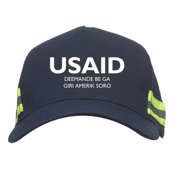 USAID Soninke - Embroidered Structured Safety Reflective Caps (Min 12 pcs)