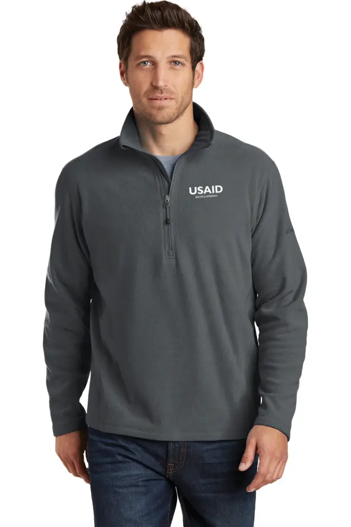 USAID Nuer - Eddie Bauer Men's 1/2-Zip Microfleece Jacket