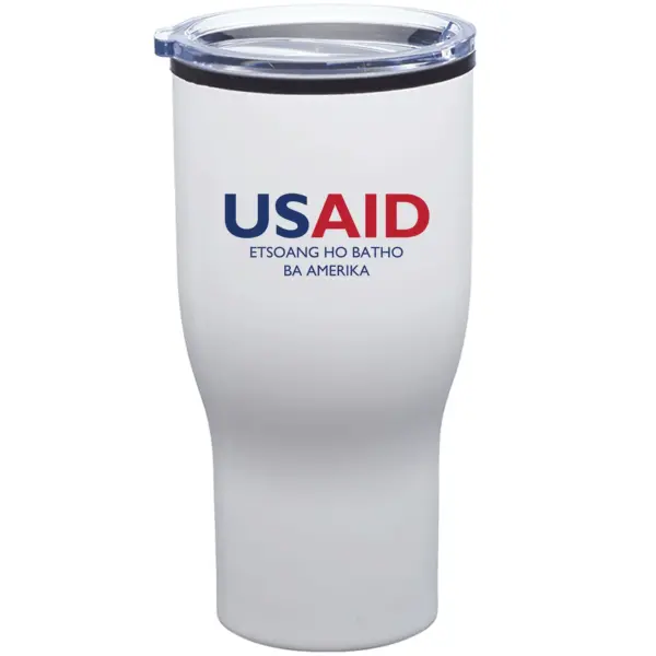 USAID Sesotho - 28 Oz. Challenger Stainless Steel Travel Mugs Tumbler
