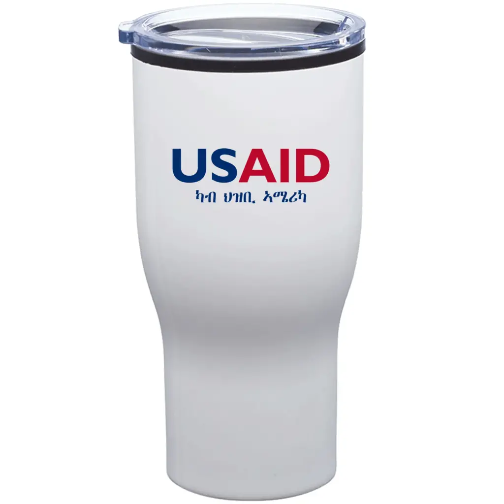USAID Tigrinya - 28 Oz. Challenger Stainless Steel Travel Mugs Tumbler