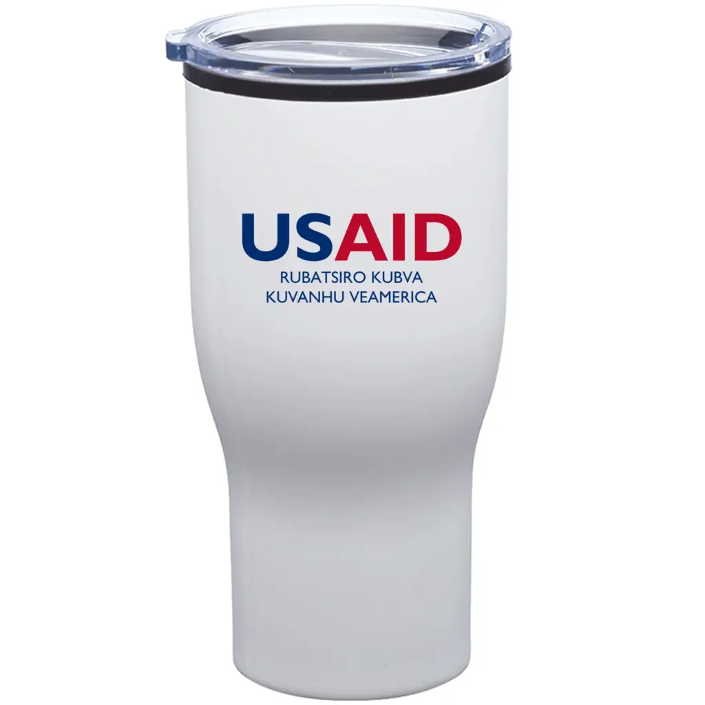 USAID Chishona - 28 Oz. Challenger Stainless Steel Travel Mugs Tumbler