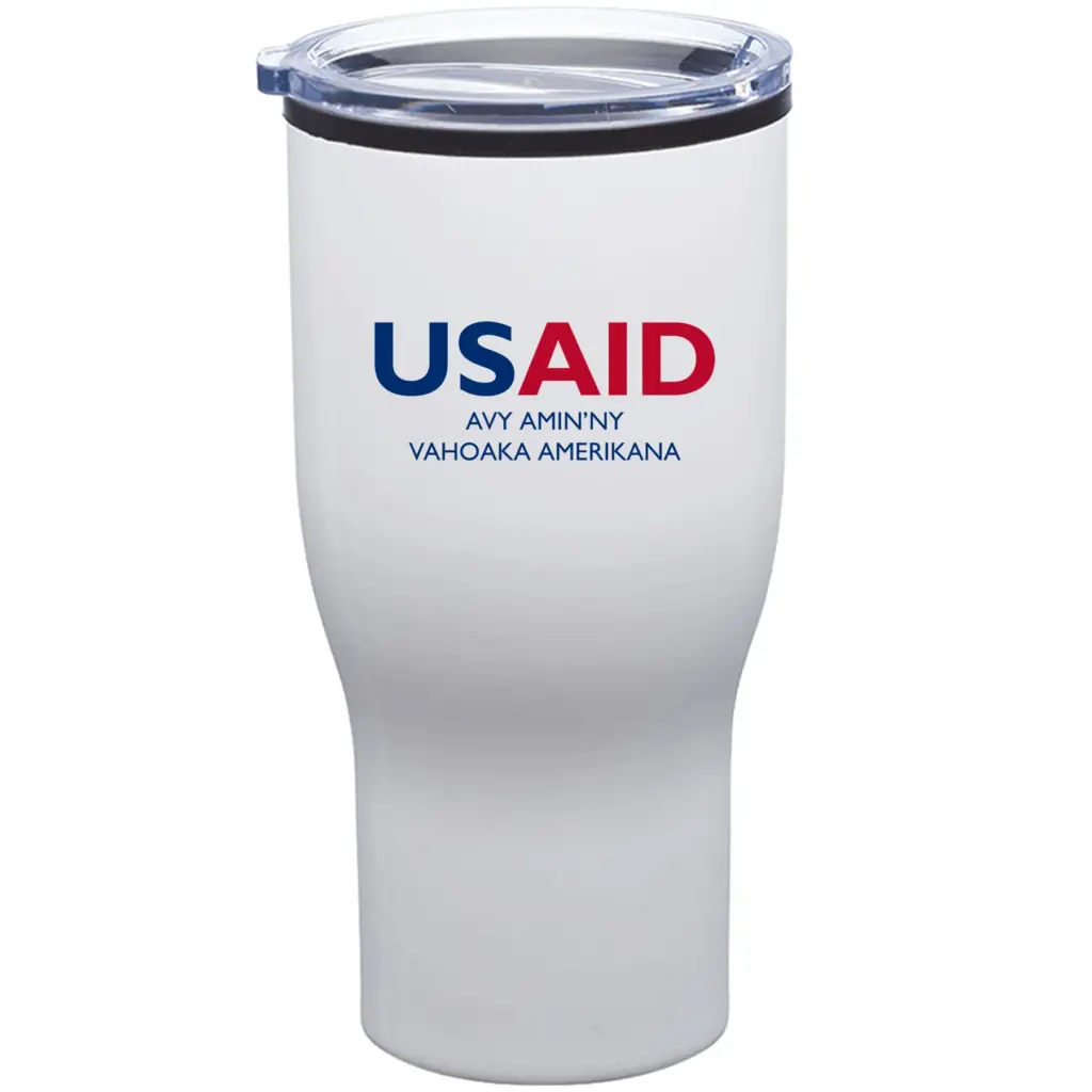 USAID Malagasy - 28 Oz. Challenger Stainless Steel Travel Mugs Tumbler