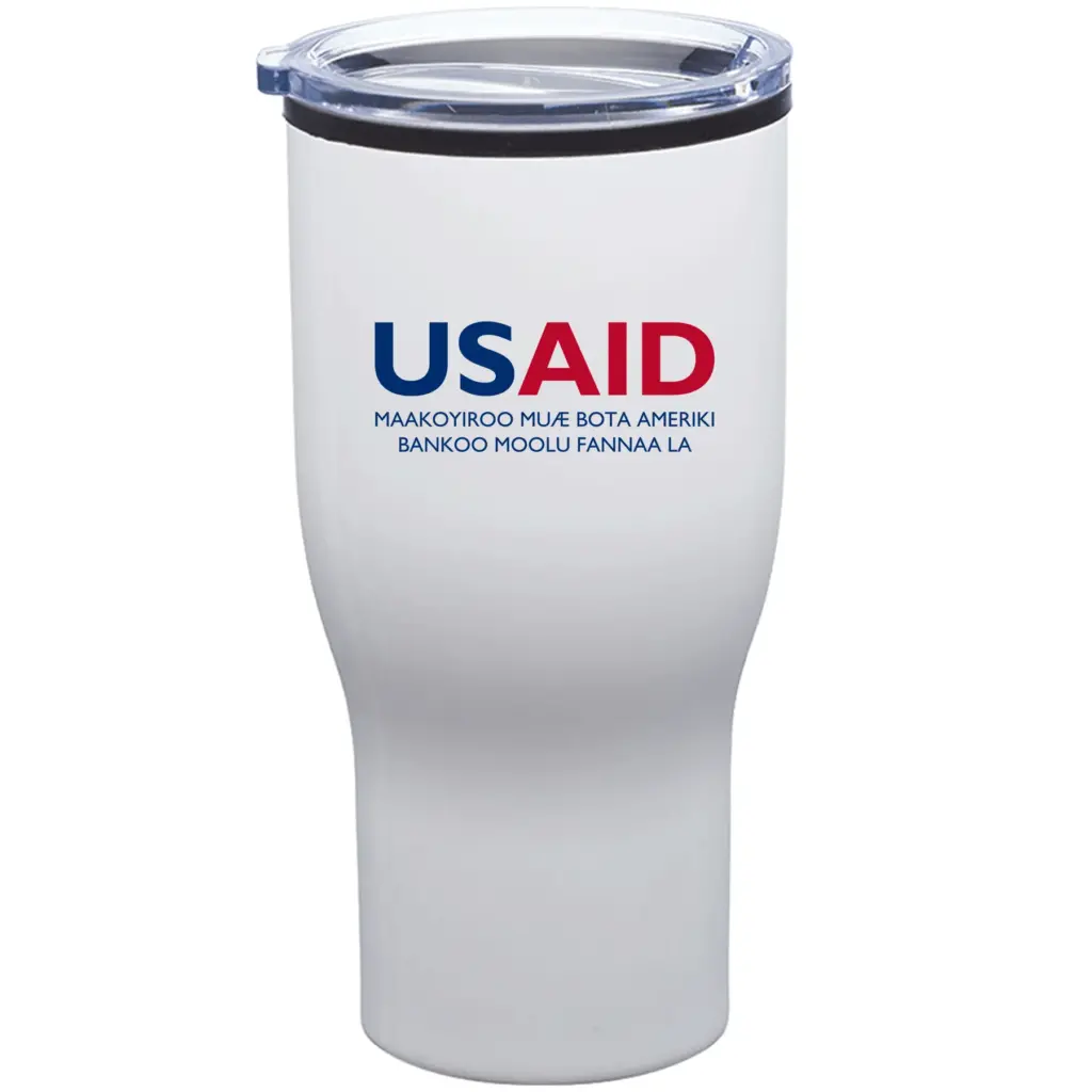 USAID Mandinka - 28 Oz. Challenger Stainless Steel Travel Mugs Tumbler
