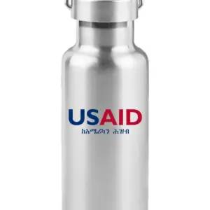 USAID Amharic - 17 Oz. Stainless Steel Canteen Water Bottles