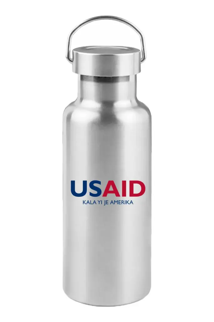 USAID Shilluk - 17 Oz. Stainless Steel Canteen Water Bottles