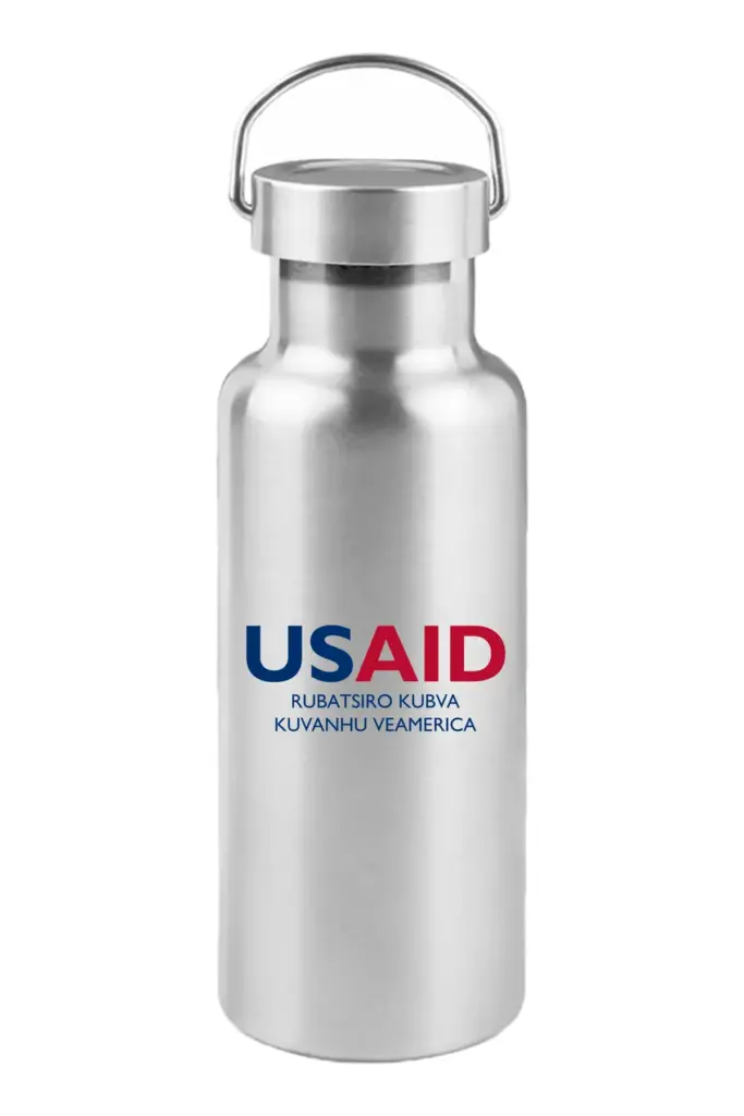 USAID Chishona - 17 Oz. Stainless Steel Canteen Water Bottles