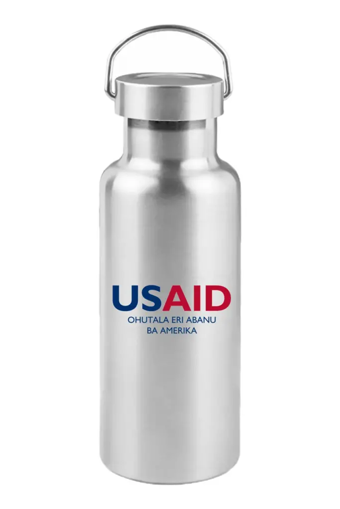 USAID Lusamiya - 17 Oz. Stainless Steel Canteen Water Bottles