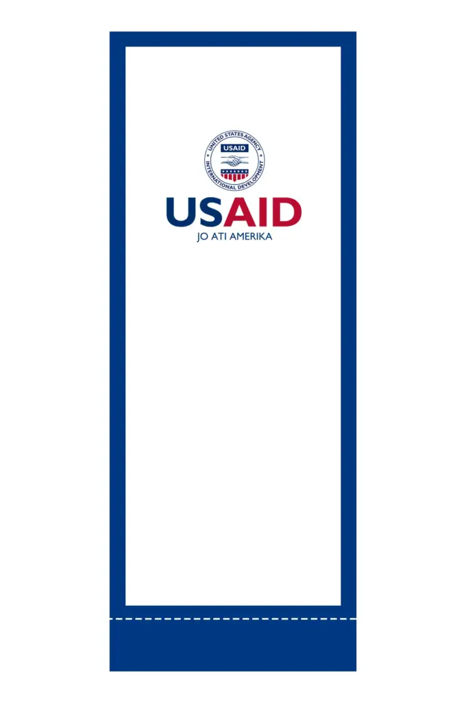 USAID Otuho Superior Retractable Banner - 24" Silver Base. Full Color