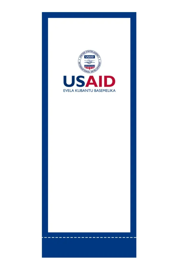 USAID Zulu Superior Retractable Banner - 24" Silver Base. Full Color