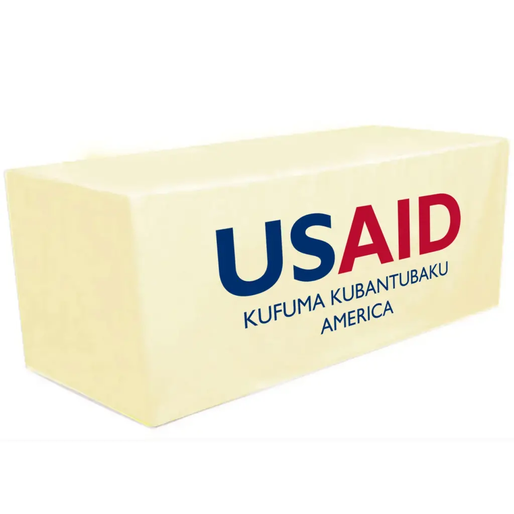 USAID Kaond - 8' Fitted Dye Sub Tablecloth White