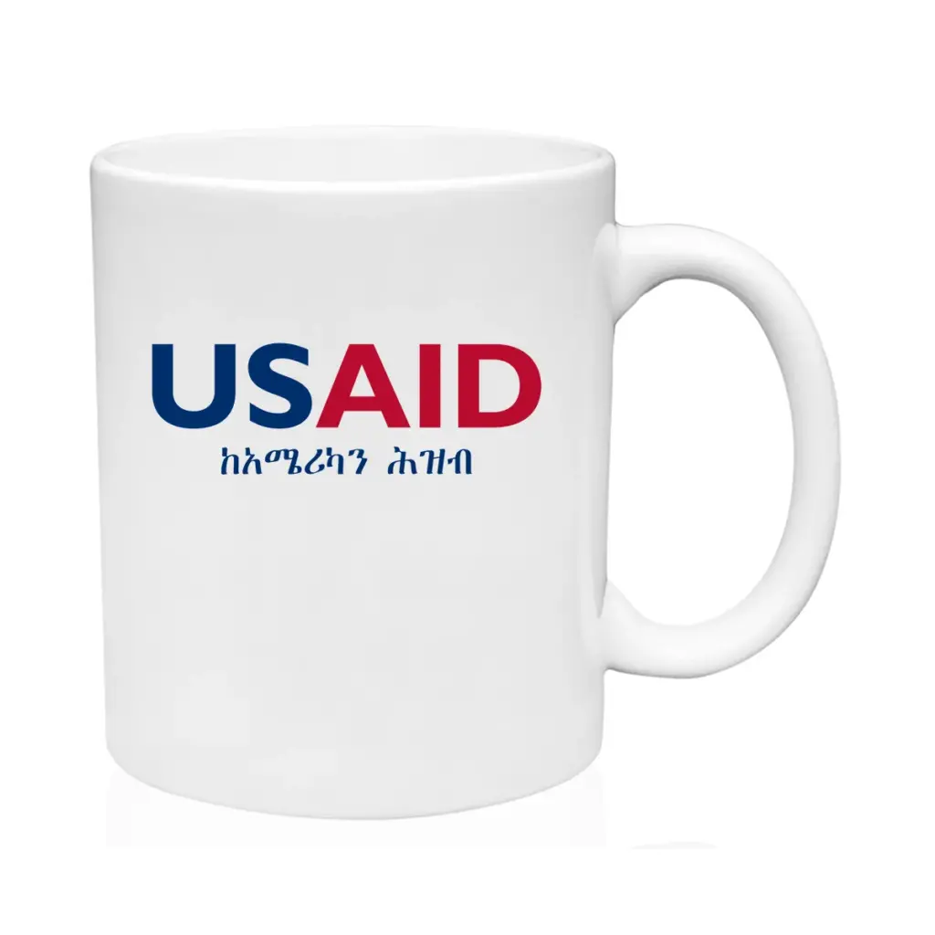 USAID Amharic - 11 Oz. Traditional Coffee Mugs