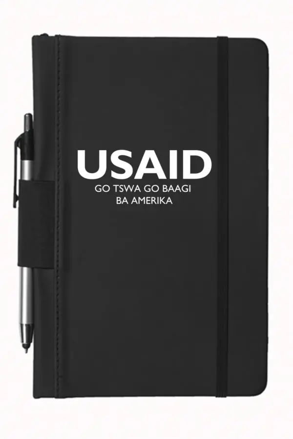 USAID Setswana - 5"x9" Executive Notebooks with Pen