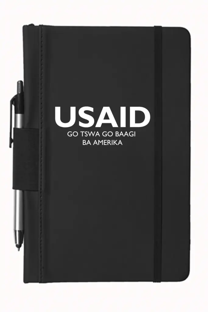 USAID Setswana - 5"x9" Executive Notebooks with Pen