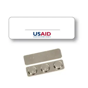 USAID Lugbara - Name Badge White Metal