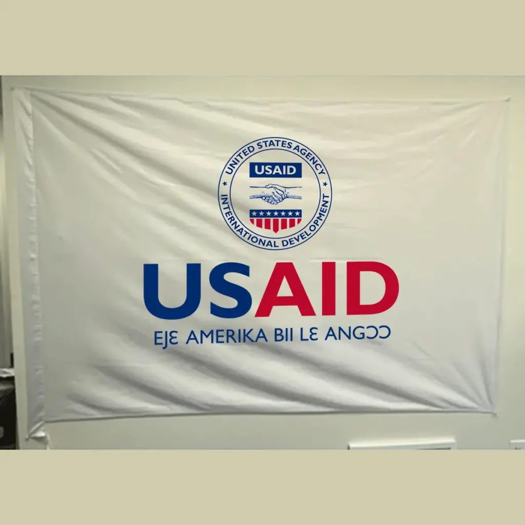 USAID Ga-Dangme Pole USAID Flag - Single Sided 4 x 6 feet