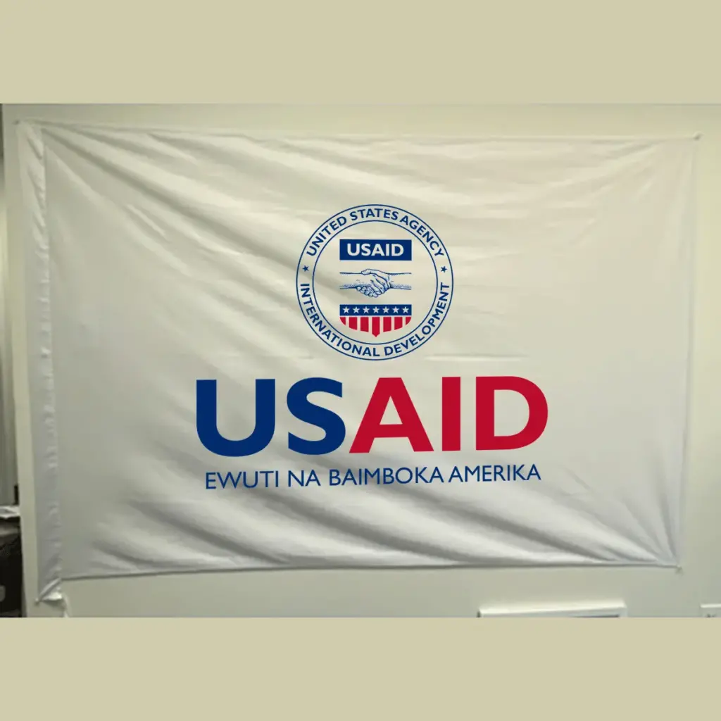 USAID Lingala Pole USAID Flag - Single Sided 4 x 6 feet