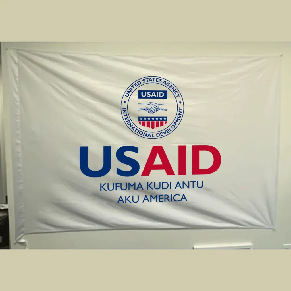USAID Lunda Pole USAID Flag - Single Sided 4 x 6 feet