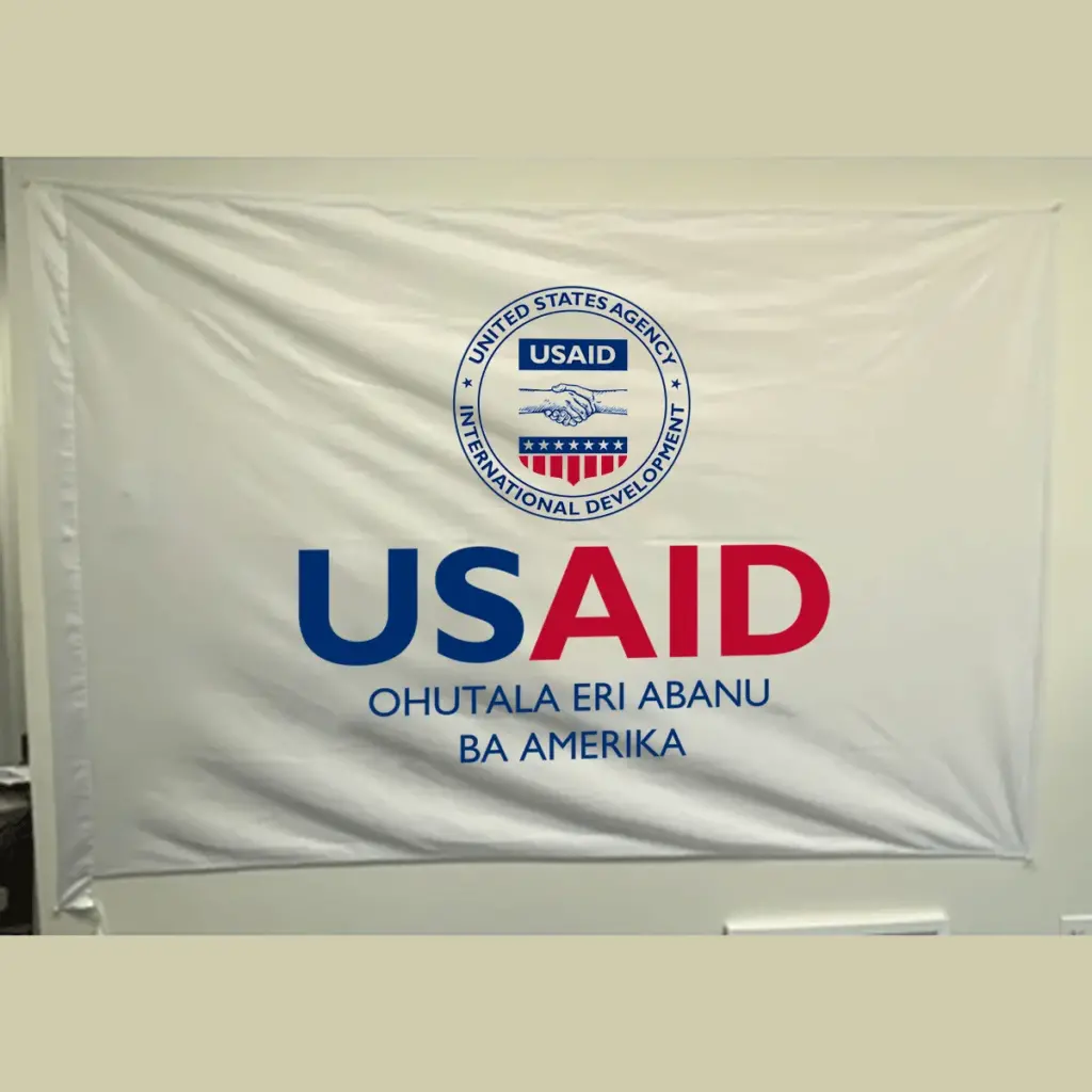 USAID Lusamiya Pole USAID Flag - Single Sided 4 x 6 feet