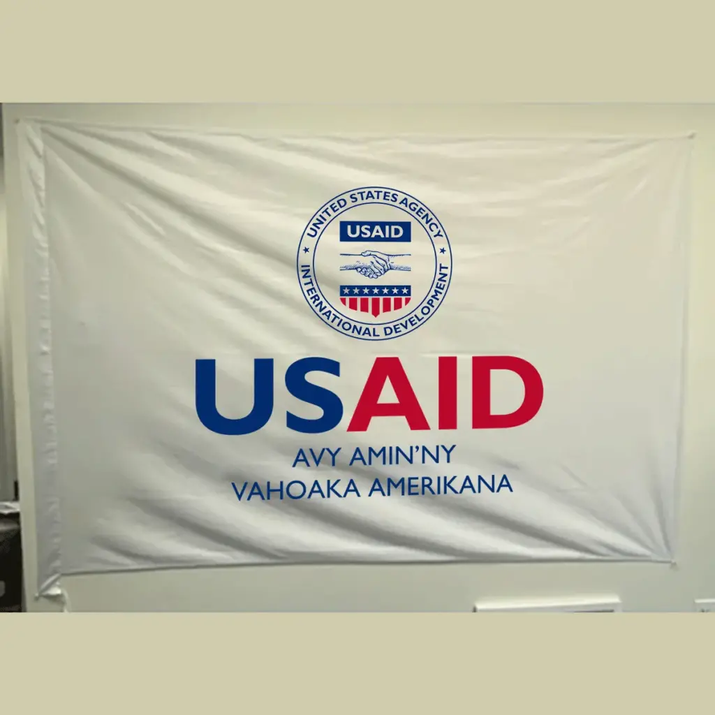 USAID Malagasy Pole USAID Flag - Single Sided 4 x 6 feet