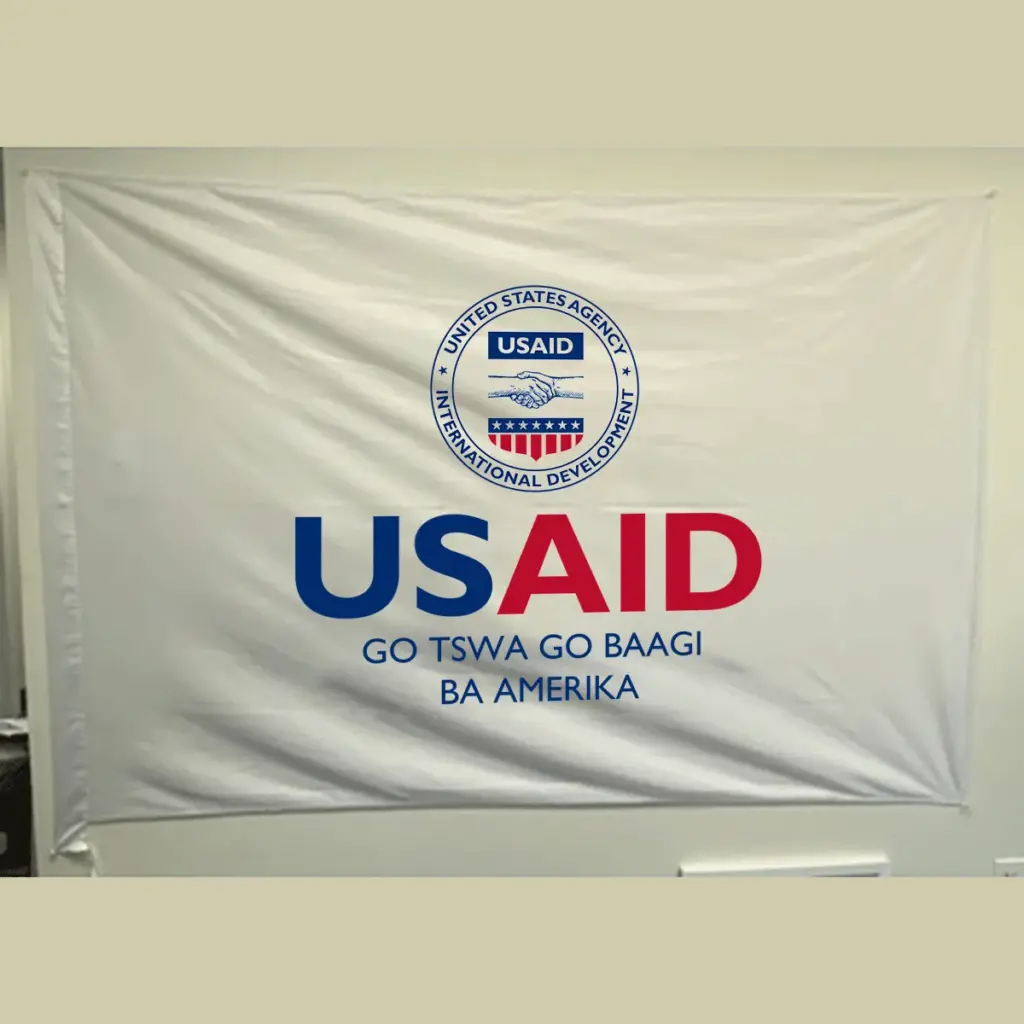 USAID Setswana Pole USAID Flag - Single Sided 4 x 6 feet
