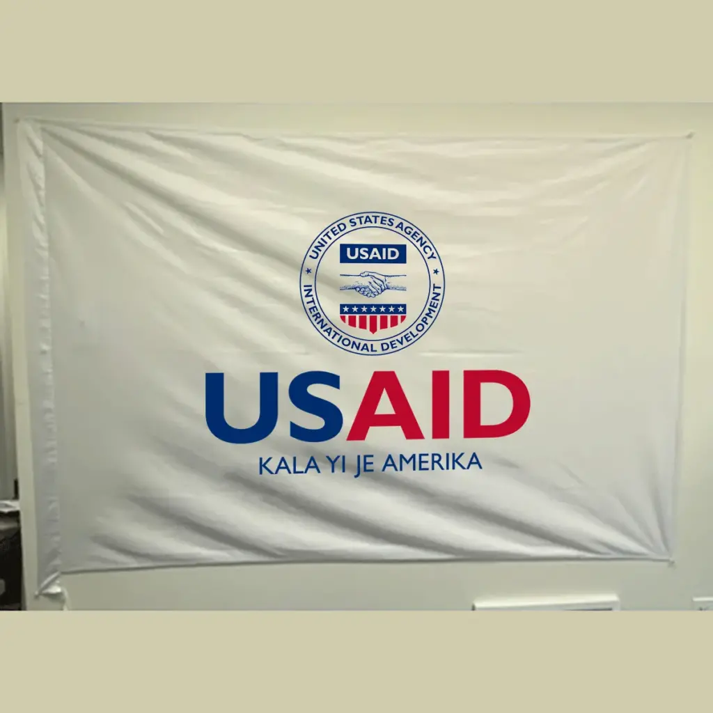 USAID Shilluk Pole USAID Flag - Single Sided 4 x 6 feet