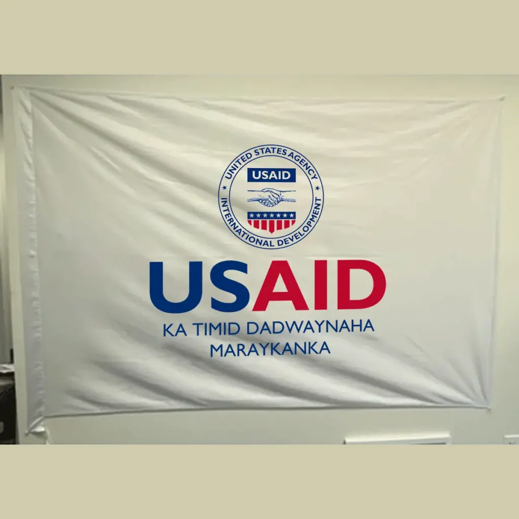 USAID Somali Pole USAID Flag - Single Sided 4 x 6 feet