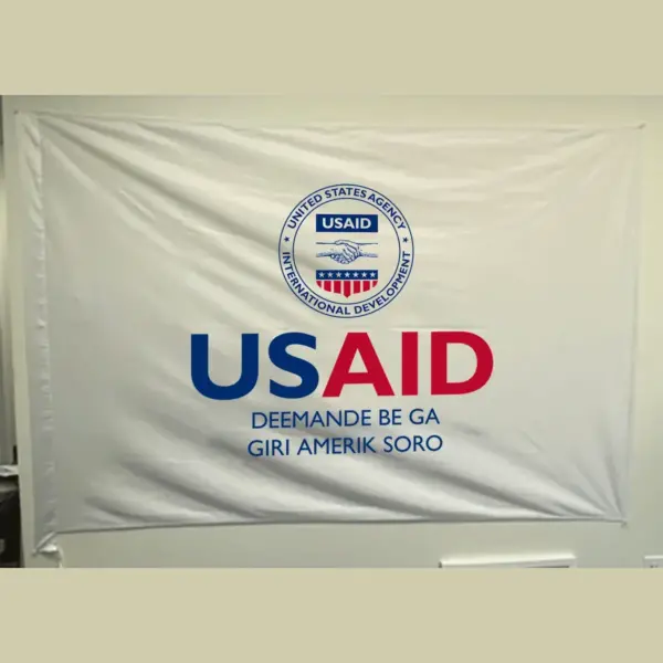 USAID Soninke Pole USAID Flag - Single Sided 4 x 6 feet