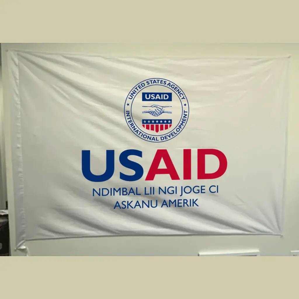USAID Wolof Pole USAID Flag - Single Sided 4 x 6 feet