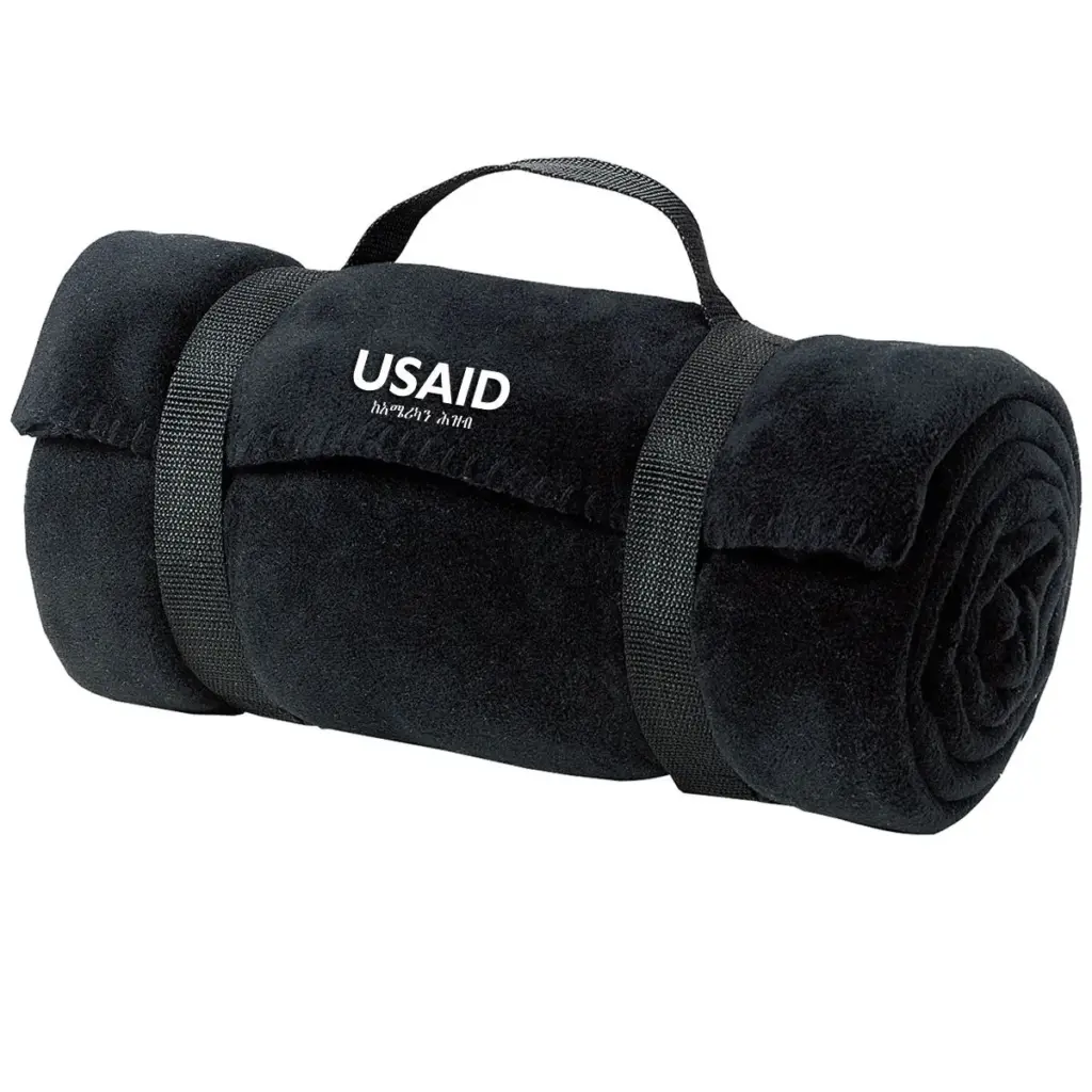 USAID Amharic - Port Authority Value Fleece Blanket w/ Strap