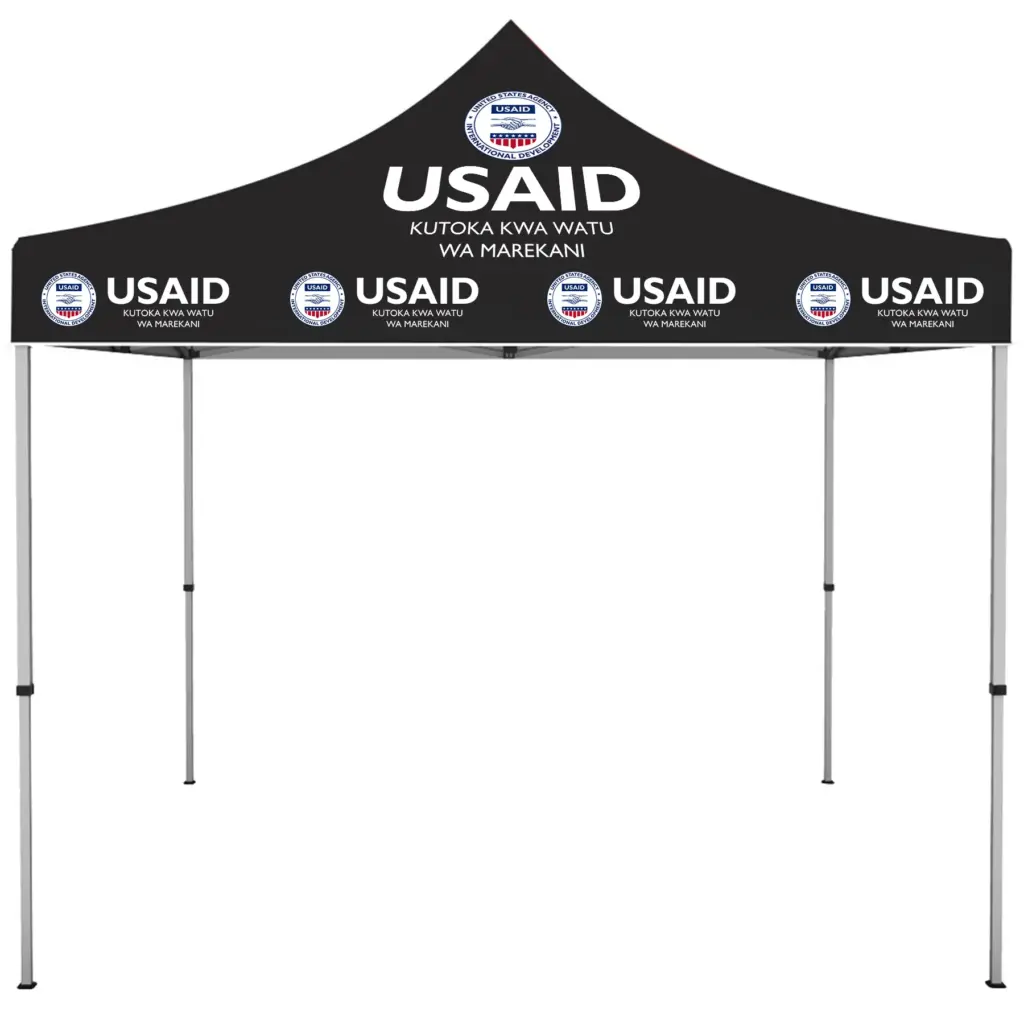 USAID Swahili - ONE CHOICE 10 ft. Steel Canopy Tent Dye-Sub Graphic Package