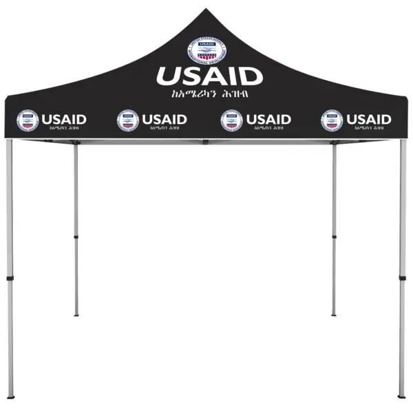USAID Amharic - ONE CHOICE 10 ft. Steel Canopy Tent Dye-Sub Graphic Package